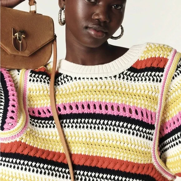 Ba&sh ~ Romy Reversible Cardigan- Multicolour - Picture 13 of 17